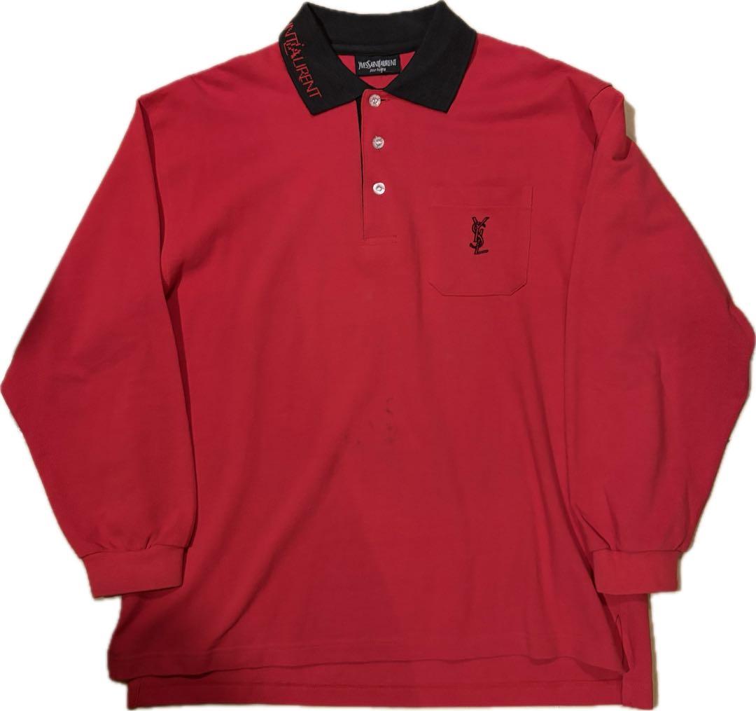 90s ysl polo shirt イヴ サンローラン 長袖 ポロシャツ