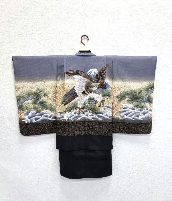 七五三 5歳 男児 着物 羽織 袴 セット 長尺 鷹