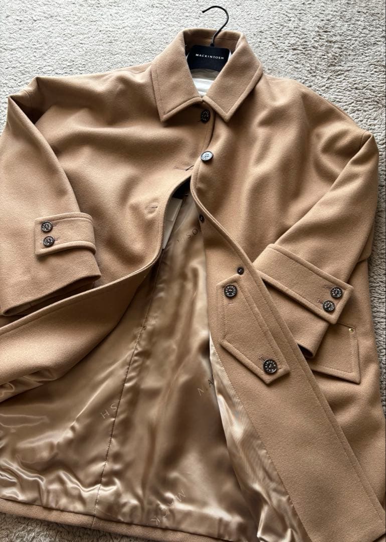 papi-co様マッキントッシュ ハンビー ミルクティー ウールコート サイズ8