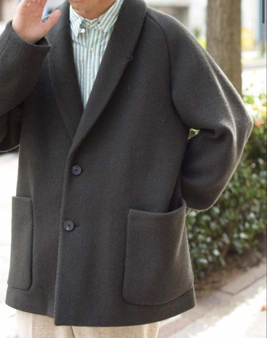 Phlannèl Wool Roving Twill Short Coat