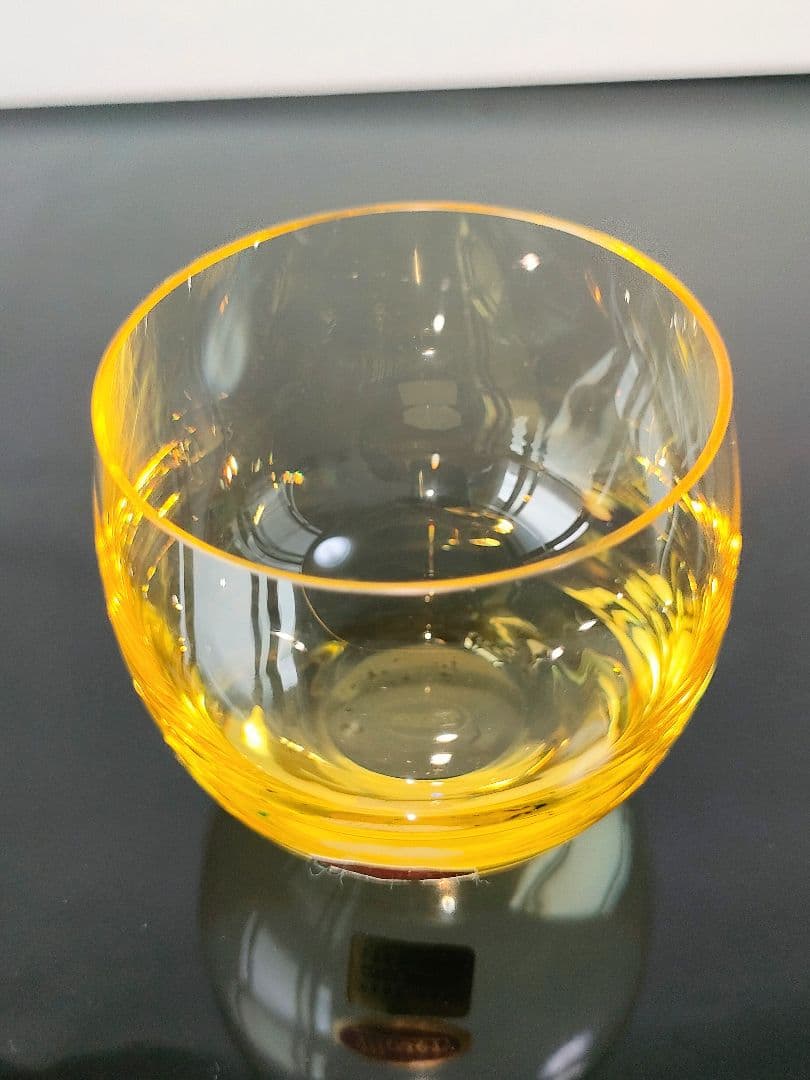 Moserモーゼル　ショットグラス　アーバンイエロー丸型6個セット