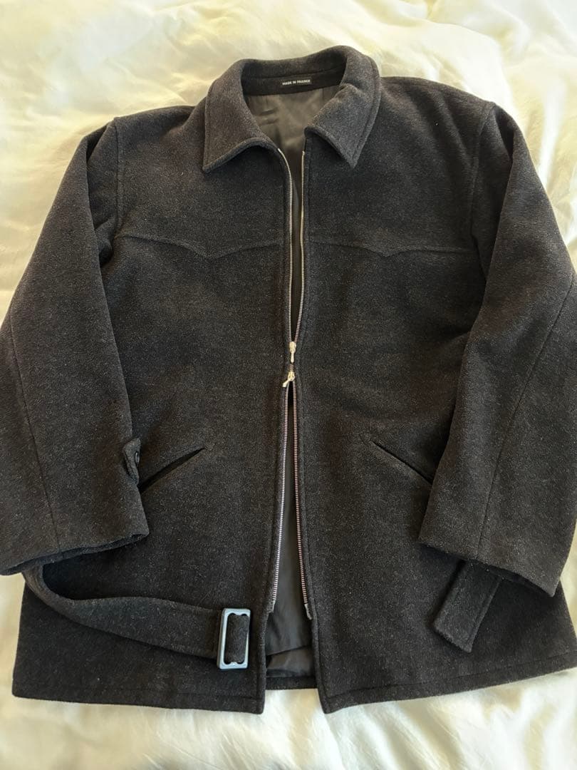 90s フランス製 アニエスベー ririジップ ウール カシミヤ ジャケット