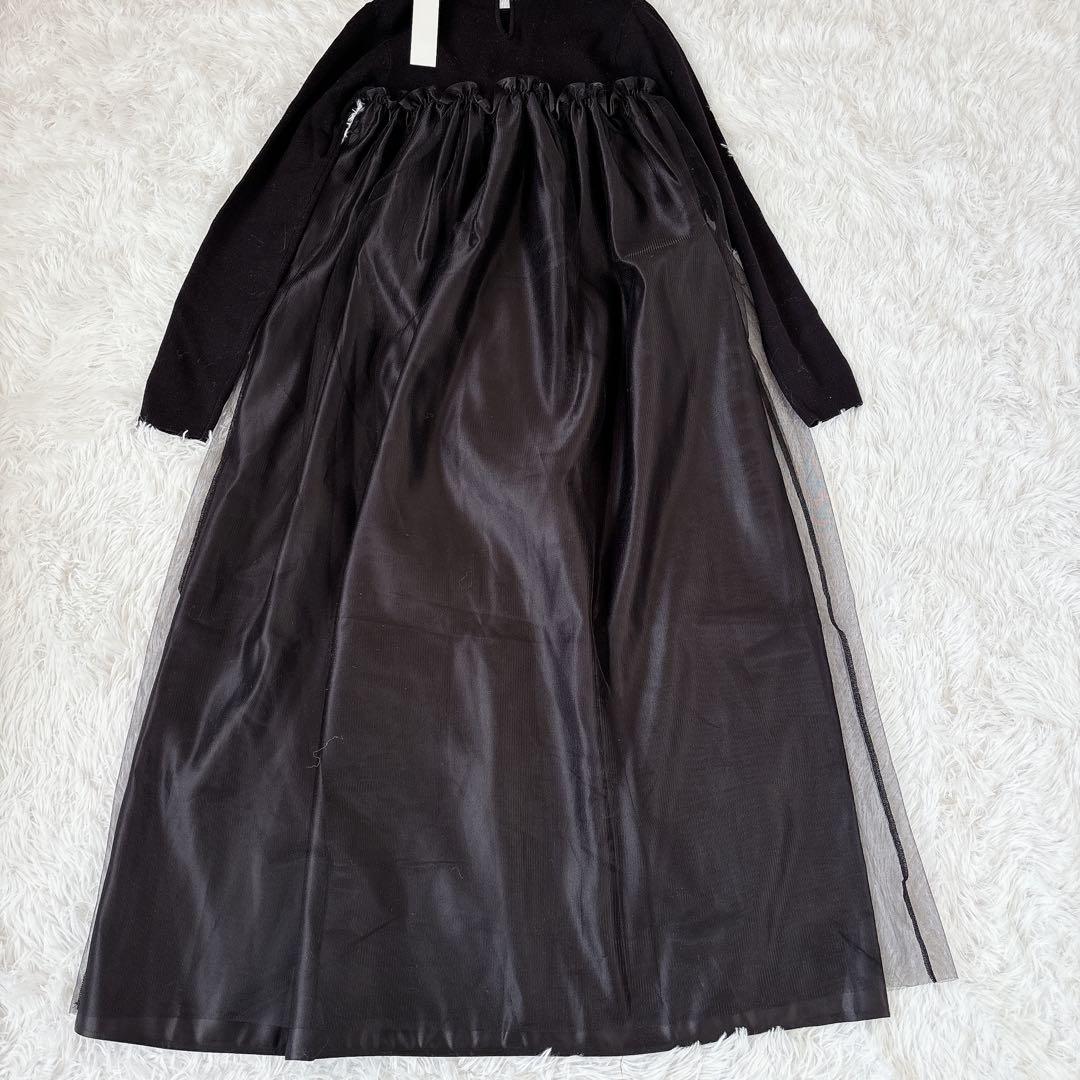 新品タグ付き✨パメオポーズ Doking Knit Dress マキシ丈 リボン