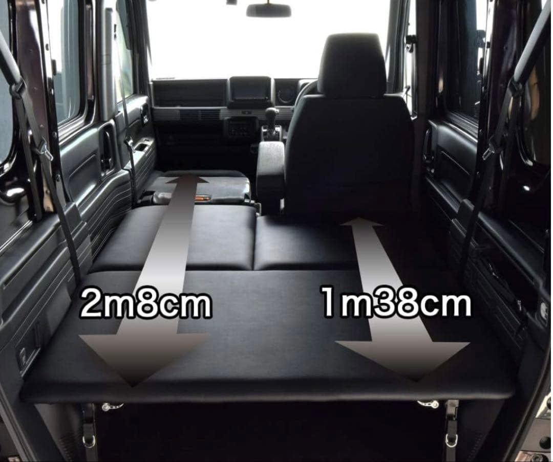 N-VAN エヌバン ベッドキット ブラックレザー20mmクッション材 車中泊