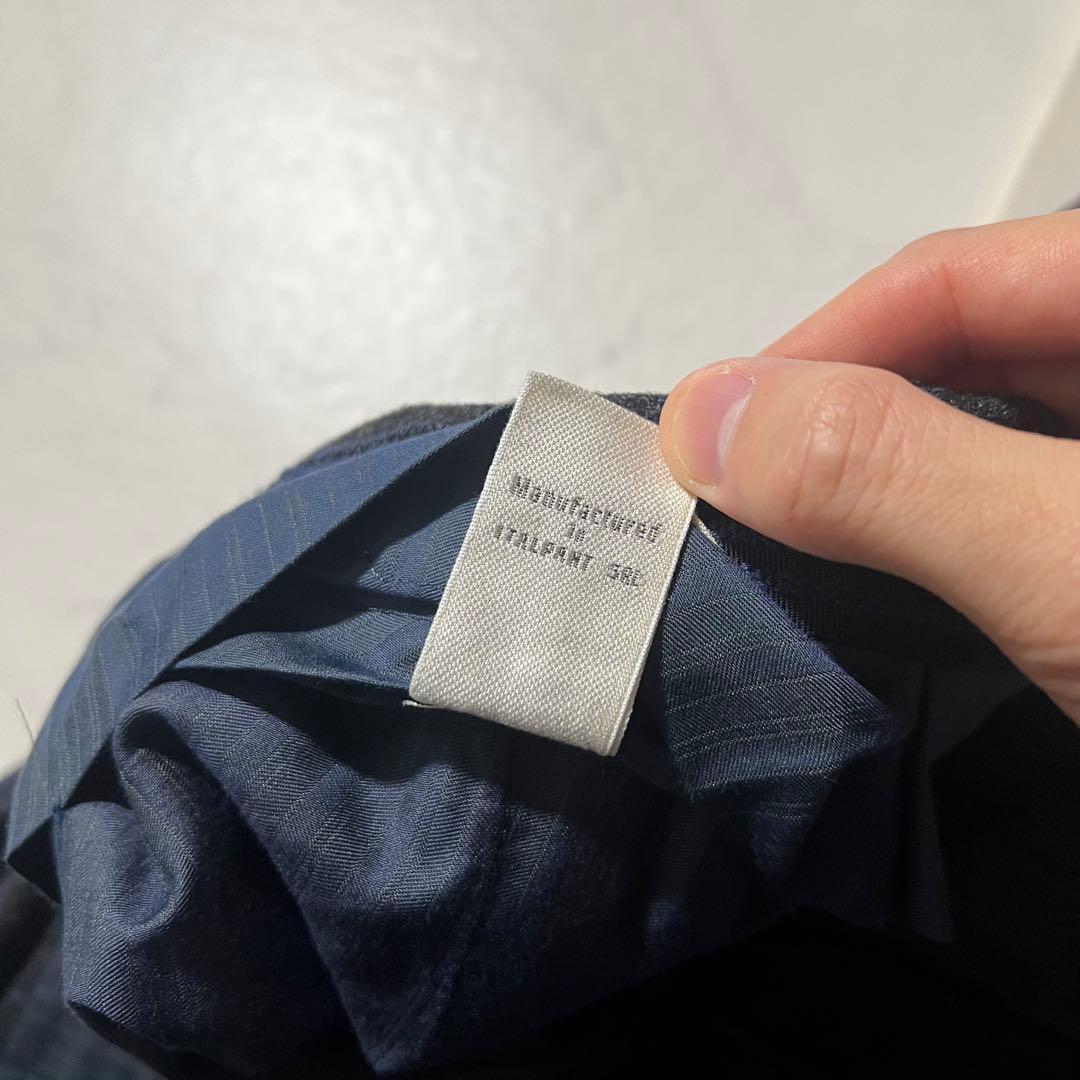 美品 インコテックス ウールスラックス パンツ チェック 48 L グレー系