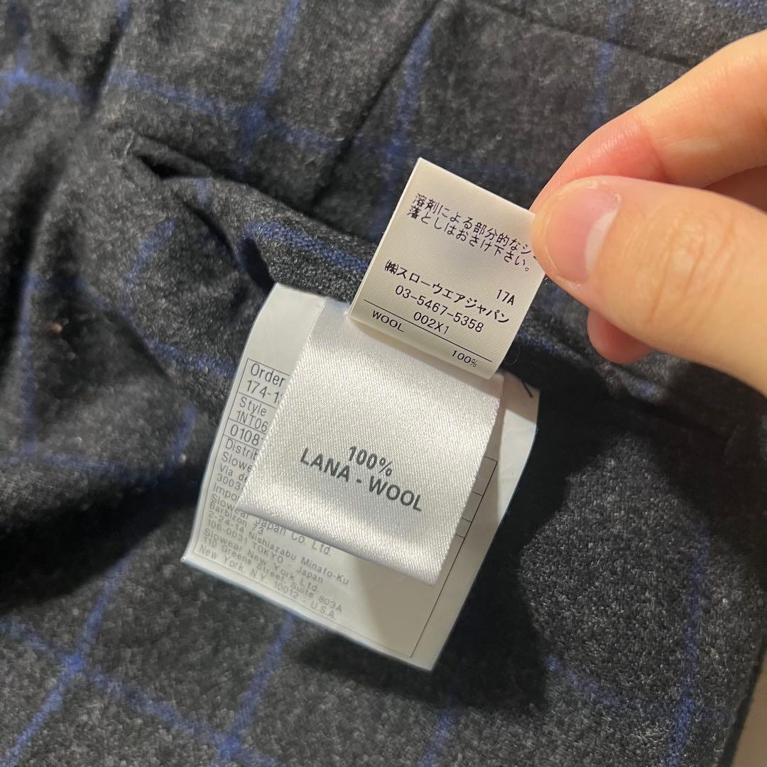 美品 インコテックス ウールスラックス パンツ チェック 48 L グレー系