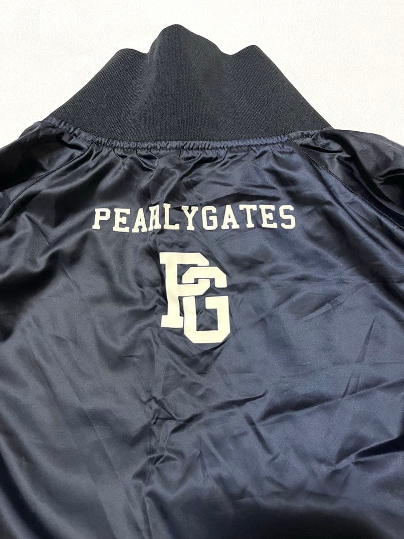 【PEARLY GATES】サイズ5紺フルジップジャケット＊パーリーゲイツ上着