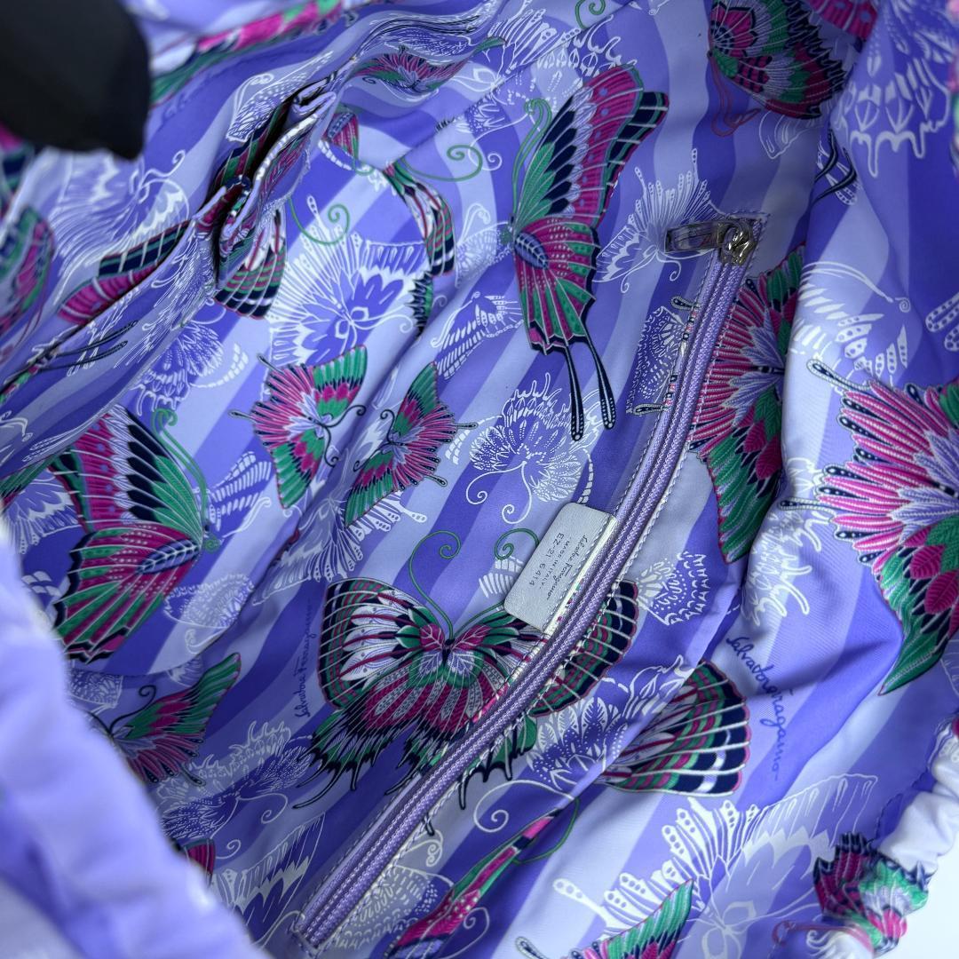 美品　サルヴァトーレフェラガモ ストロー ラタン ガンチーニ カゴバッグ