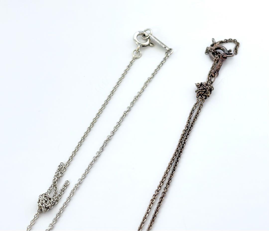 ティファニー 925 オープンハート スモールクロス シルバー ネックレス