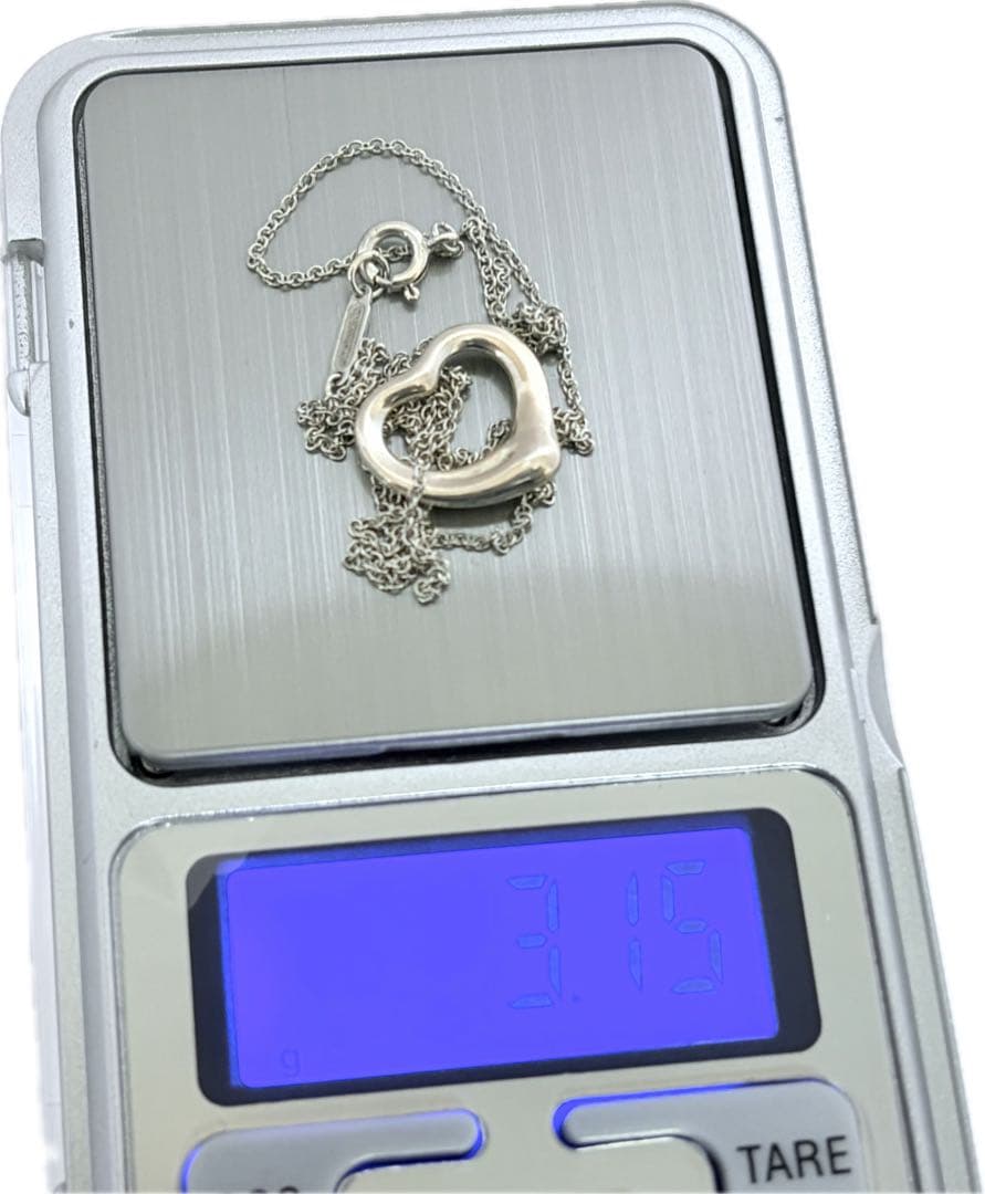 ティファニー 925 オープンハート スモールクロス シルバー ネックレス