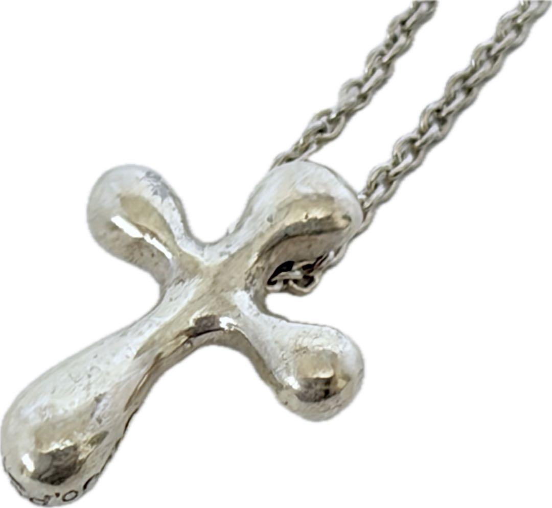 ティファニー 925 オープンハート スモールクロス シルバー ネックレス