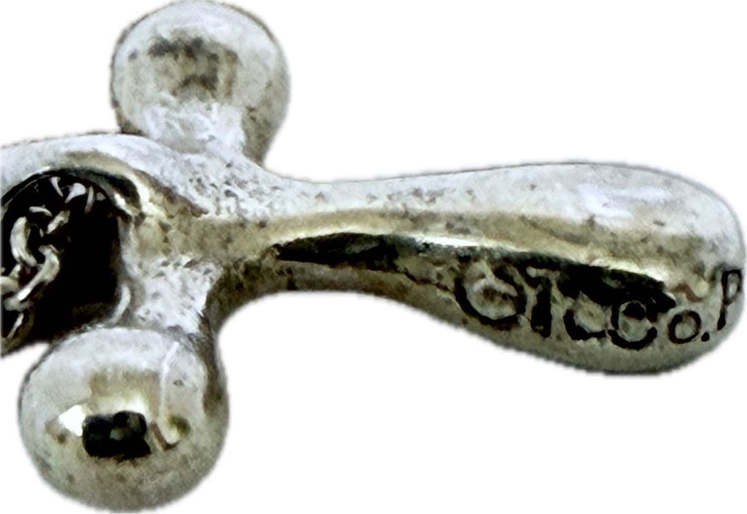 ティファニー 925 オープンハート スモールクロス シルバー ネックレス