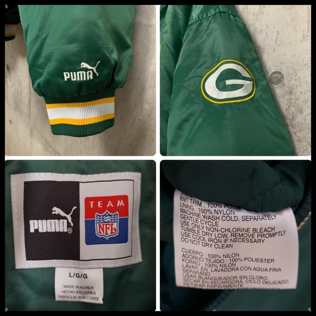 希少★NFL PACKERS ボタン式 スタジャン ボンバージャケット ロゴ刺繍