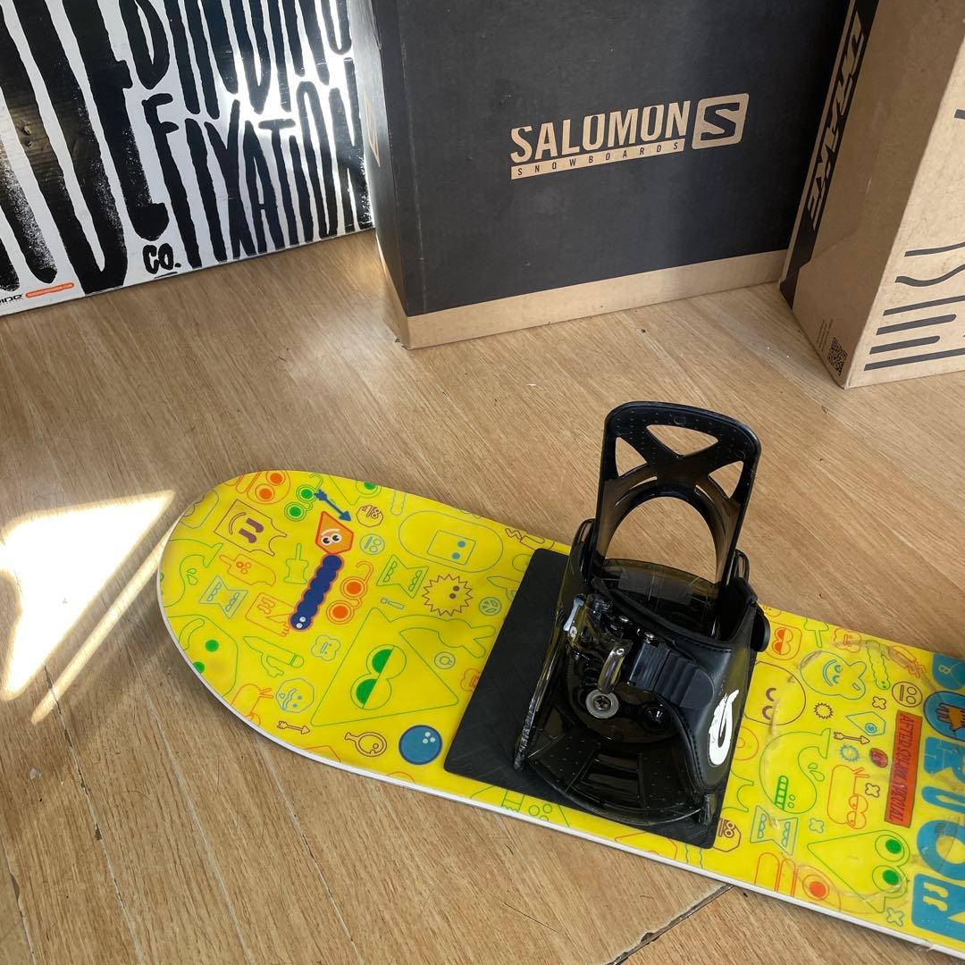 BURTON　キッズスノーボードセット　100cm　バートン　バイン付3点セット