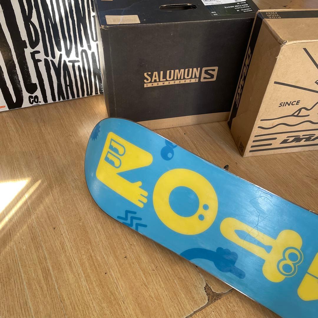 BURTON　キッズスノーボードセット　100cm　バートン　バイン付3点セット