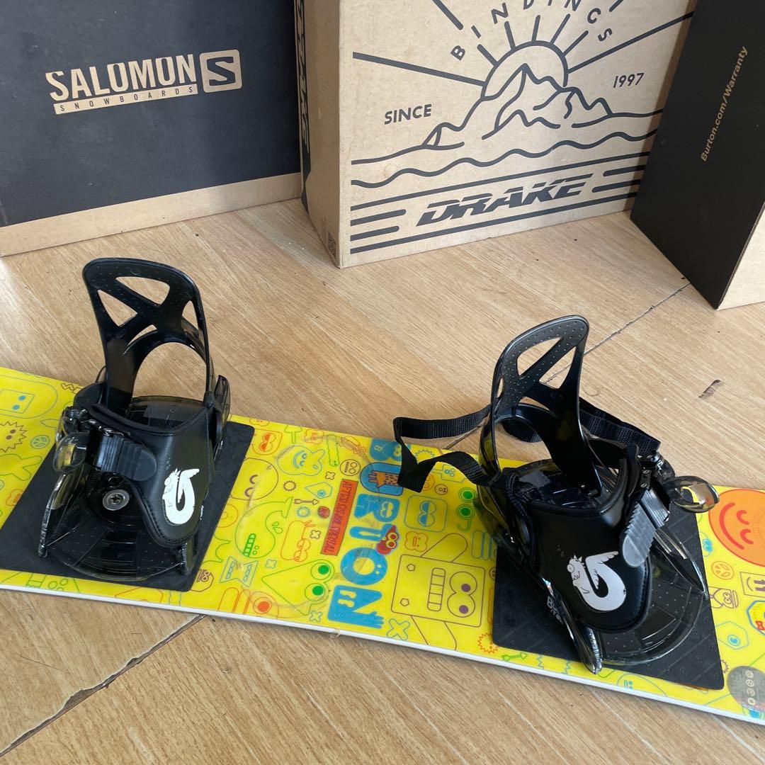 BURTON　キッズスノーボードセット　100cm　バートン　バイン付3点セット