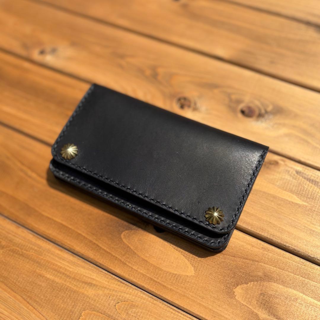 【即納】ミドルトラッカーウォレット　アポロコンチョ　真鍮製