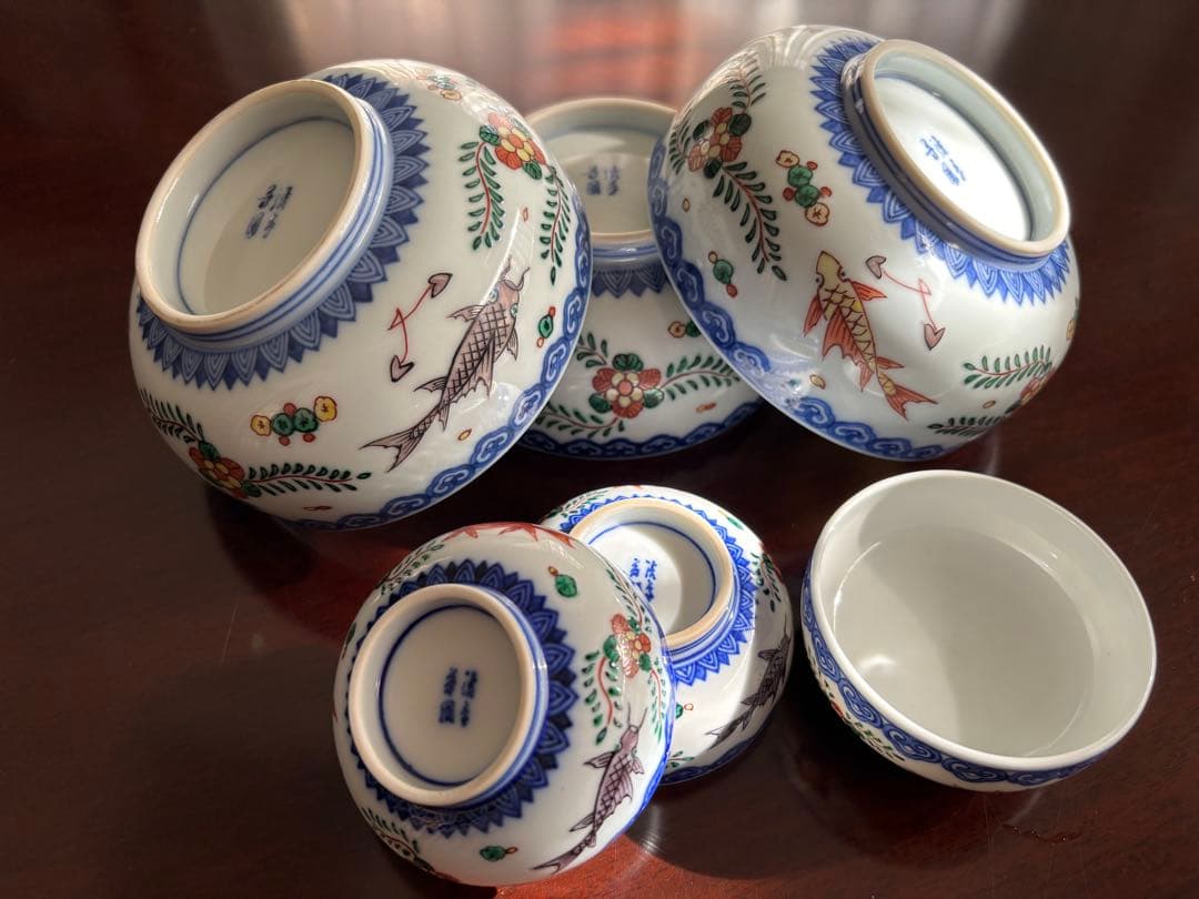 渋草焼 芳国舎 刺身皿と醤油皿3セット