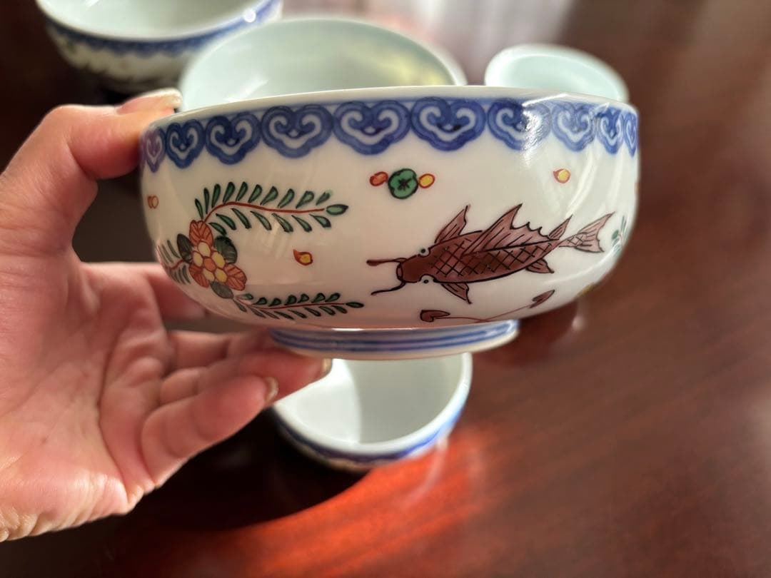 渋草焼 芳国舎 刺身皿と醤油皿3セット