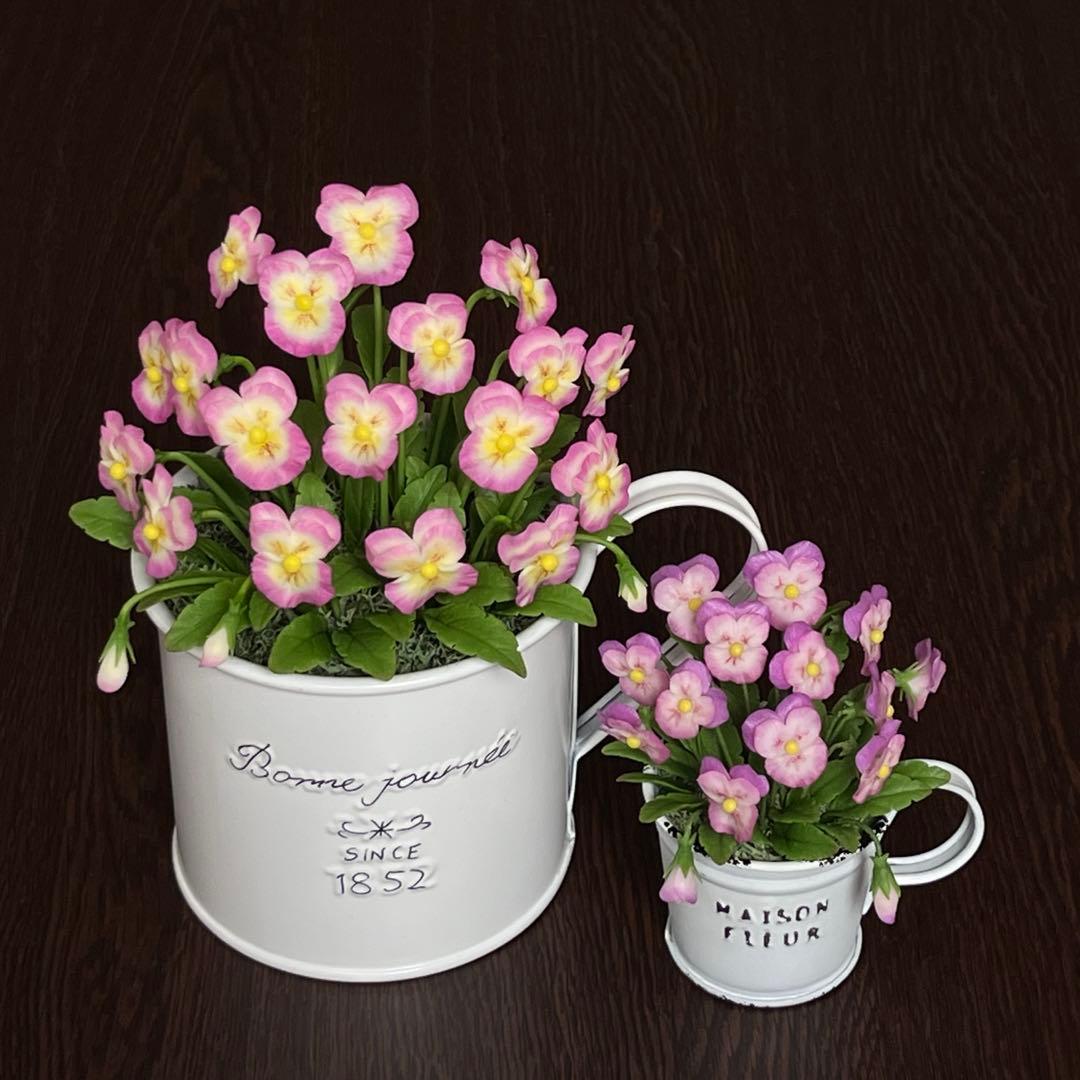 専用　プリムラジュリアン寄植え他6種　クレイフラワー