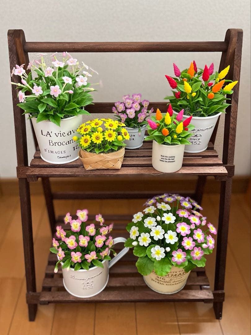 専用　プリムラジュリアン寄植え他6種　クレイフラワー