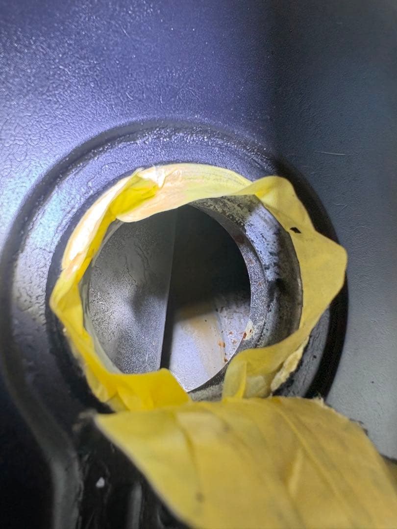 SR400 ガソリンタンク（マットブラック&ゴールド）自家塗装