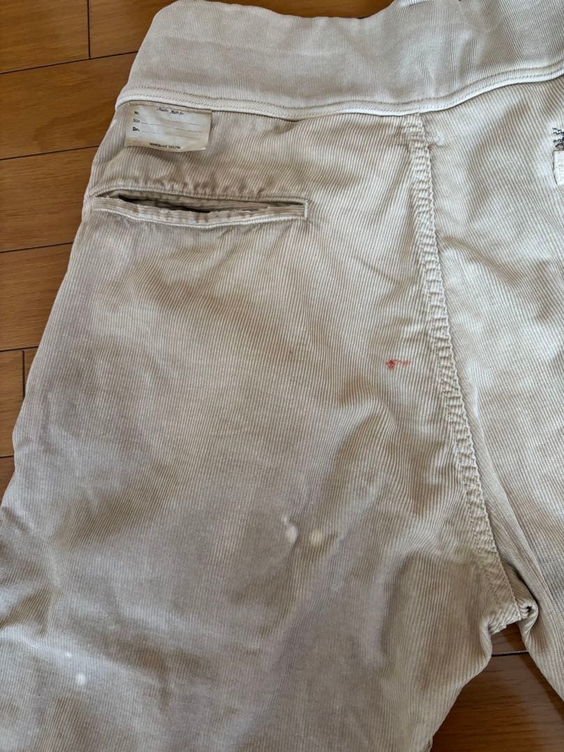 キャピタル KAPITALコーデュロイ イージーパンツ ダメージ加工 刺繍入り