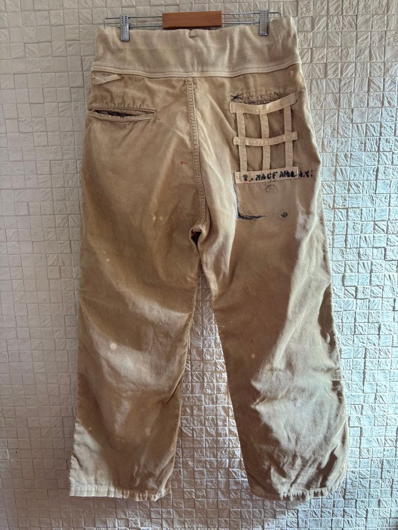 キャピタル KAPITALコーデュロイ イージーパンツ ダメージ加工 刺繍入り