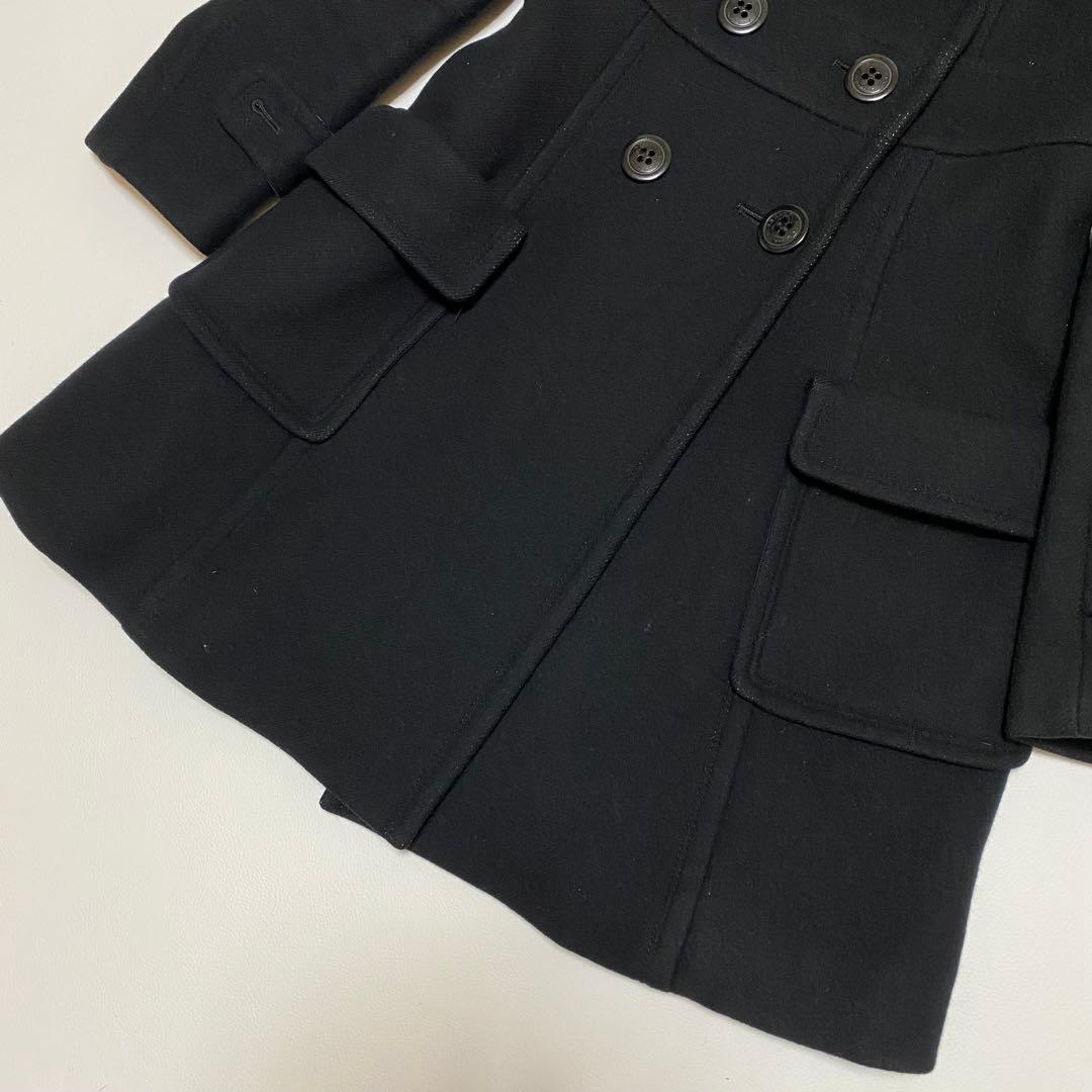 バーバリーブルーレーベル チェスターコート ノバチェック アンゴラ混 40