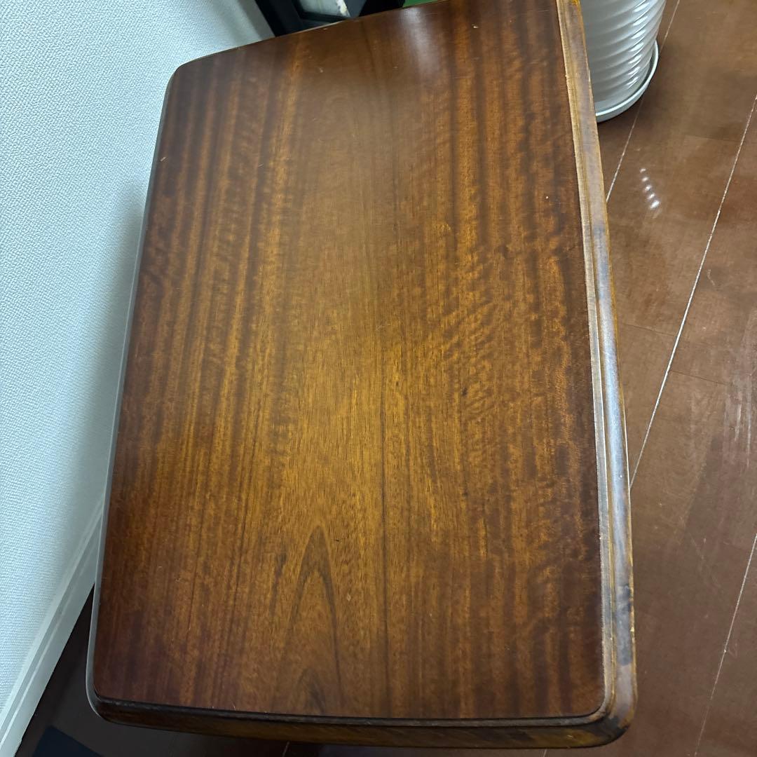 カリモク　木製長方形テーブル ブラウン ねじり脚