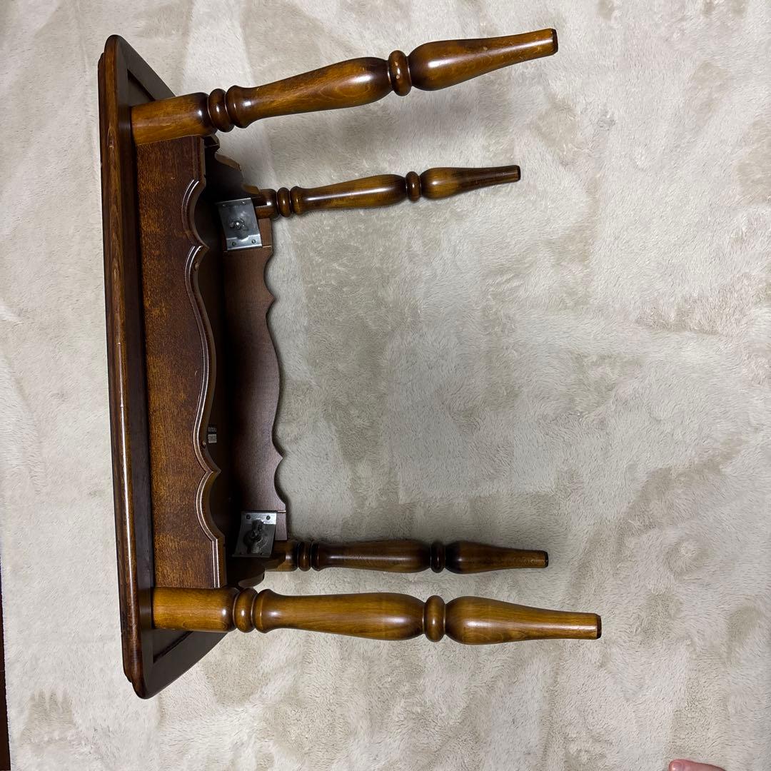 カリモク　木製長方形テーブル ブラウン ねじり脚