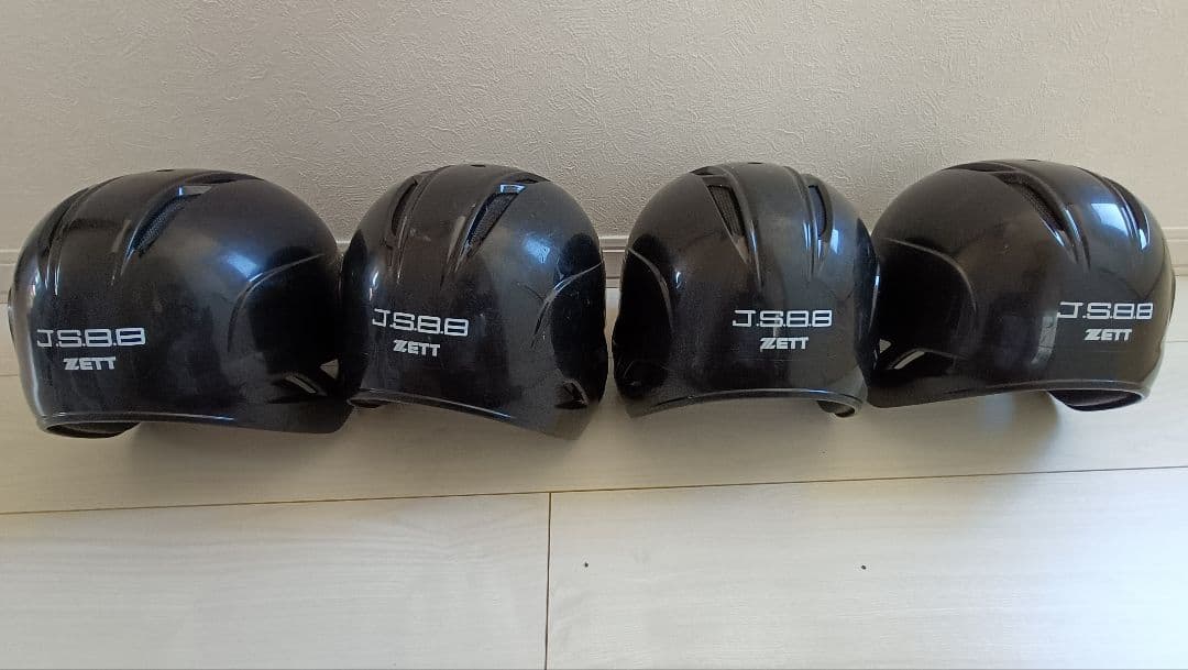 ZETT ヘルメット 黒 4個セット