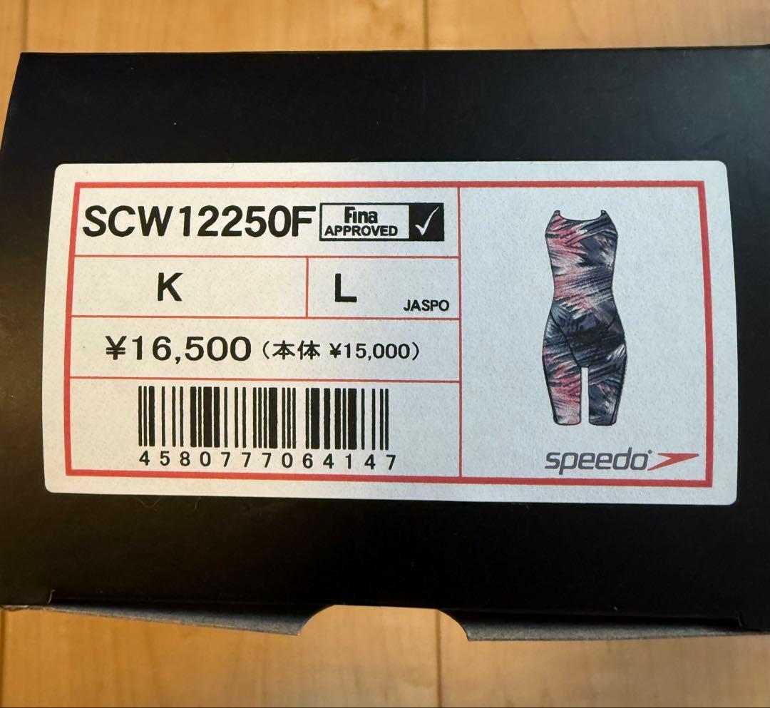 【新品未使用】SPEEDO スピード　水着　ハーフスパッツ　総柄　L