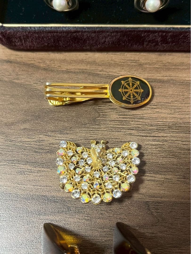 6★遺品整理★パールネックレス★ブローチ★カフスなど