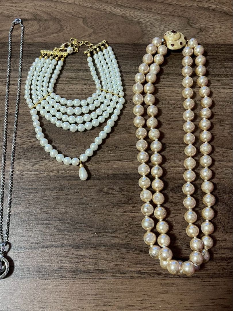 6★遺品整理★パールネックレス★ブローチ★カフスなど