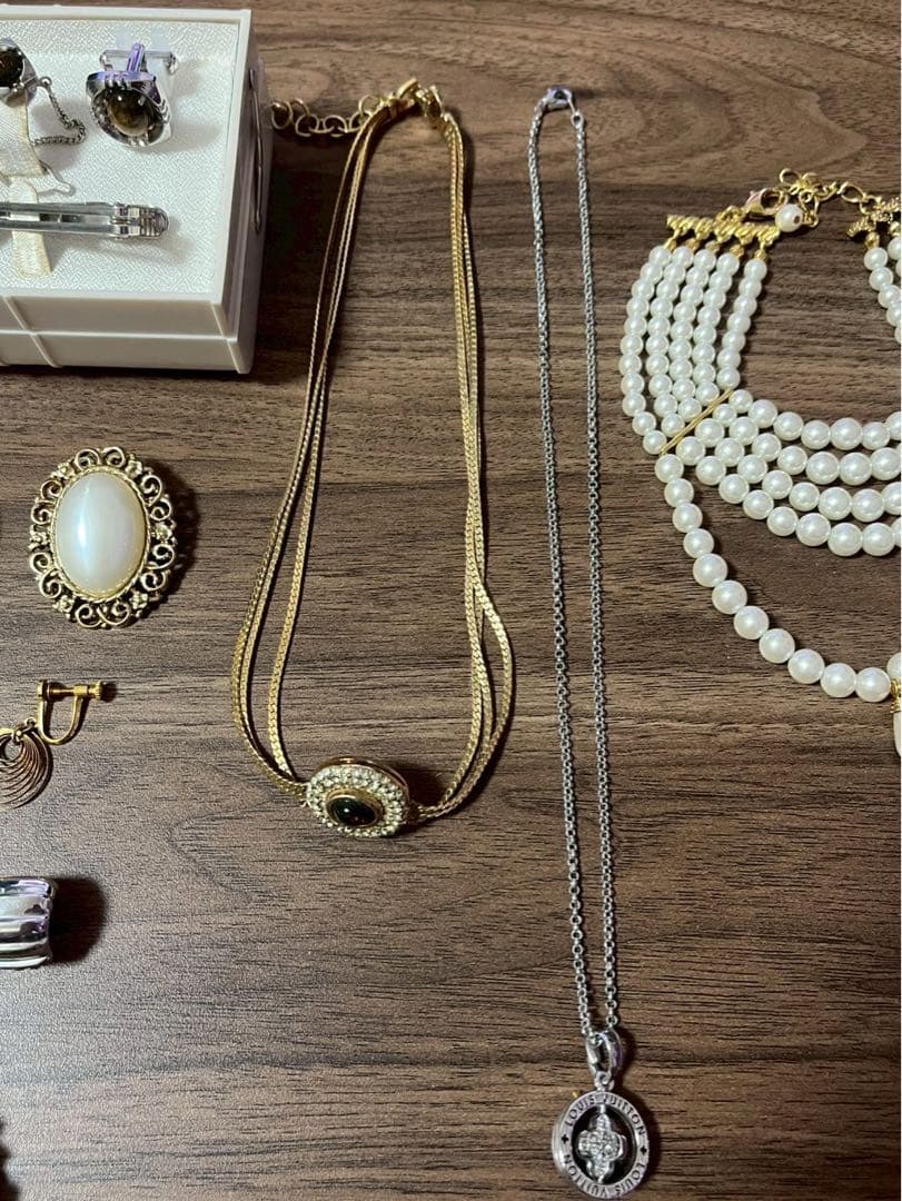 6★遺品整理★パールネックレス★ブローチ★カフスなど