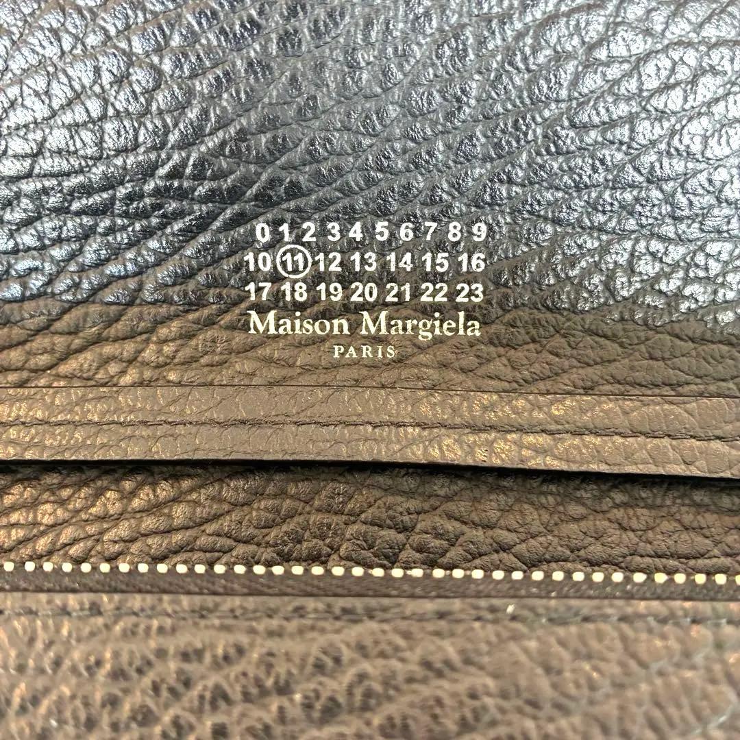 【美品】メゾンマルジェラ チェーンショルダーウォレット 4ステッチ フラップ