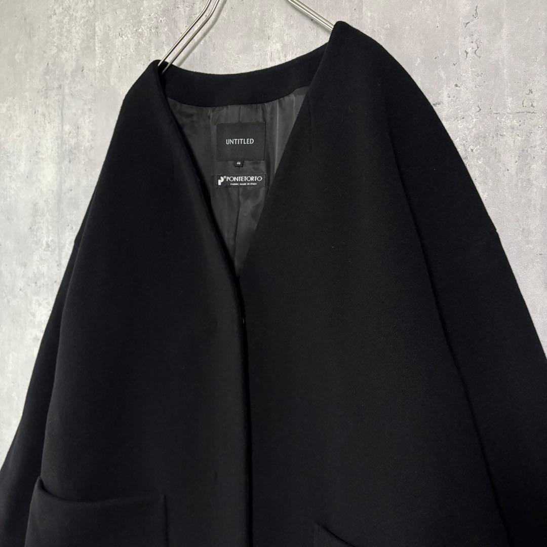 アンタイトル VネックノーカラーコートPONTETORTO 44 大きいサイズ
