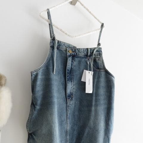 新品　DouDou ドゥドゥ　デニム　ジャンスカ　ワンピース　PSサイズ