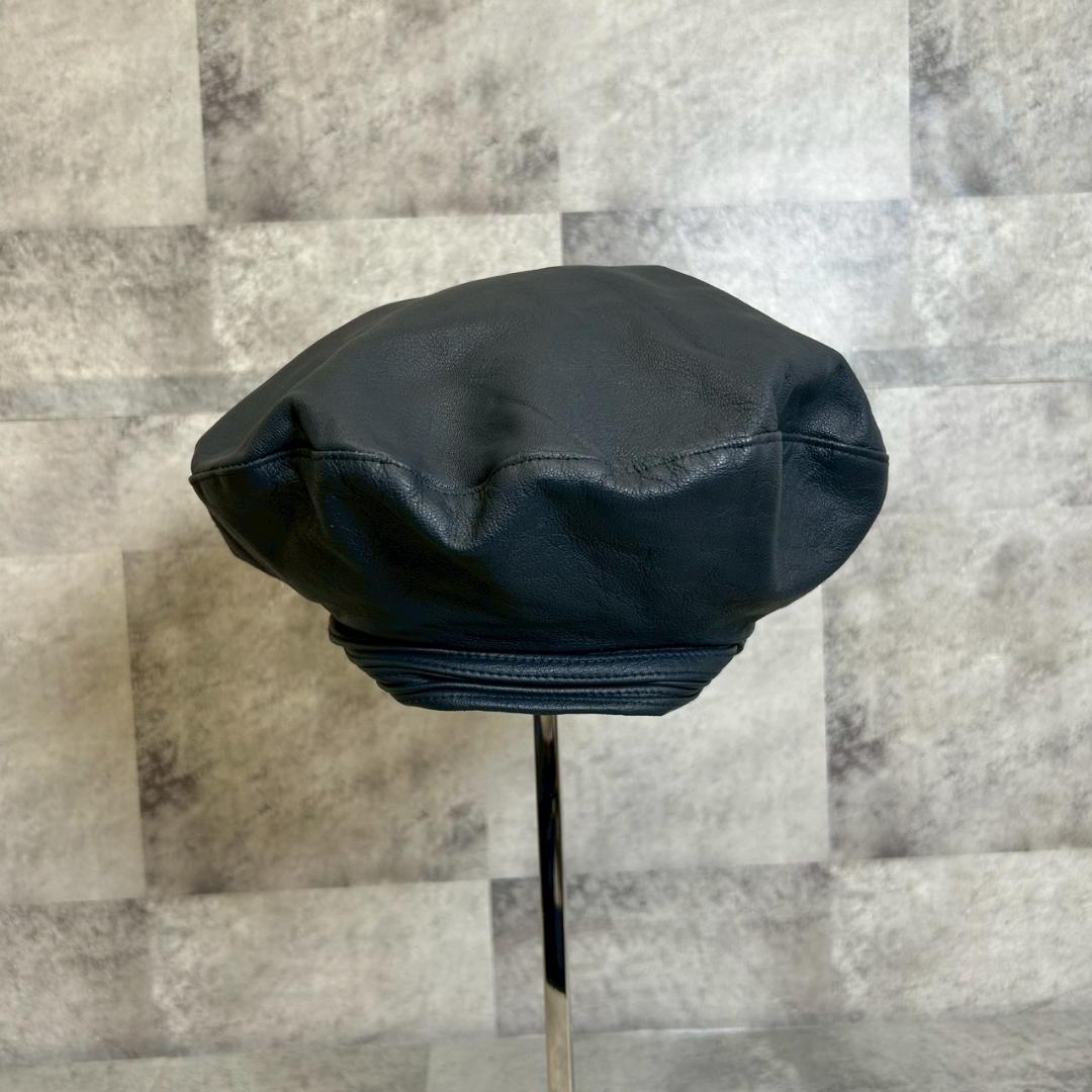 70s 80s frederiek fox レザーベレー帽　英国製　DMG60