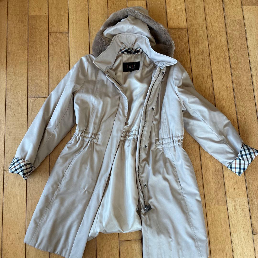 DAKS フード付きトレンチコート 42