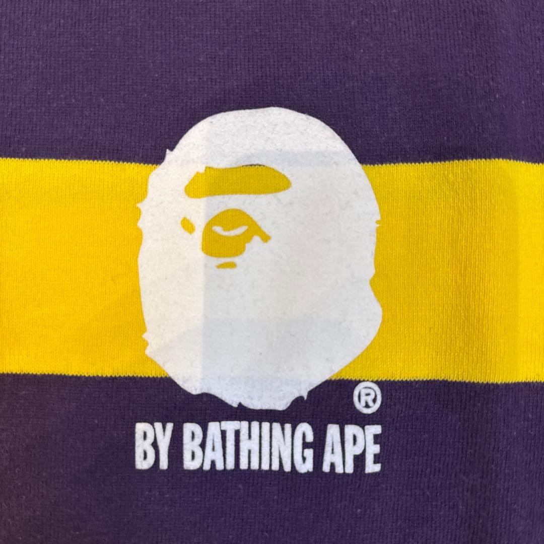 BAPE ストライプ ポロシャツ XL