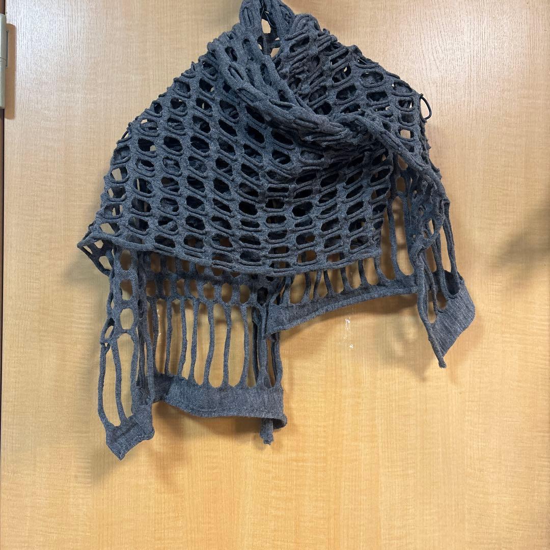 ZUCCa メッシュ編み ニットストール グレー