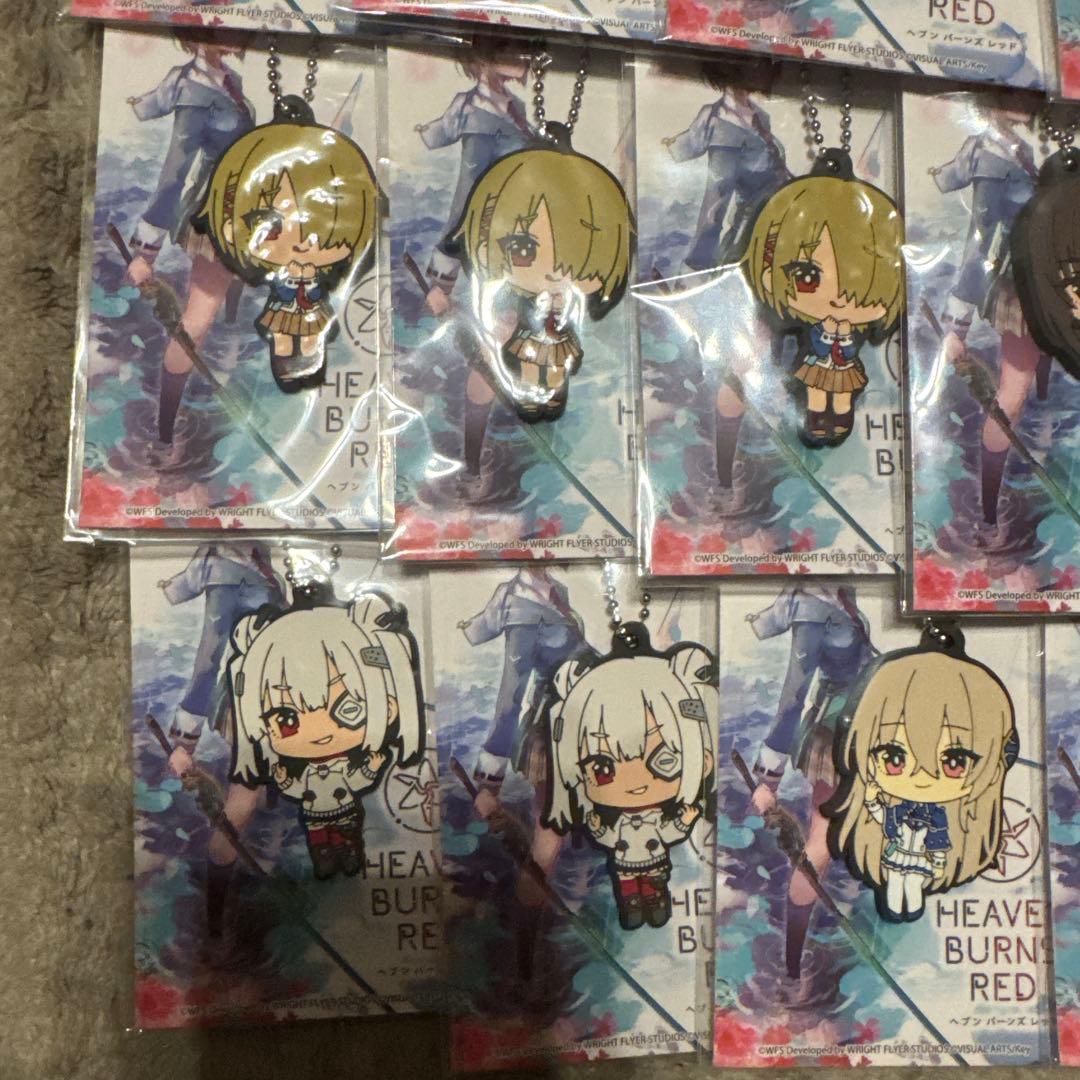プ*い様 ヘブンバーンズレッド　ラバーキーホルダー　7種類　16点セット