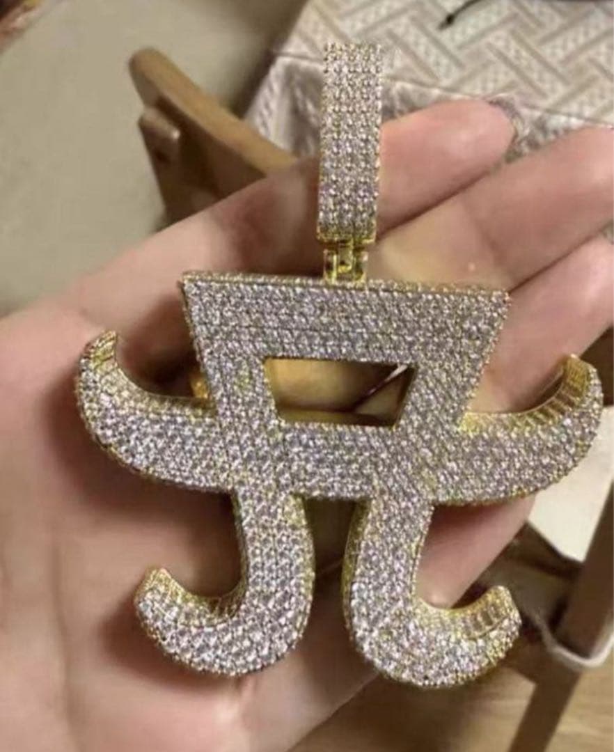 浜崎あゆみ ロゴ ネックレス 手作り ダイヤモンド チェーン付き