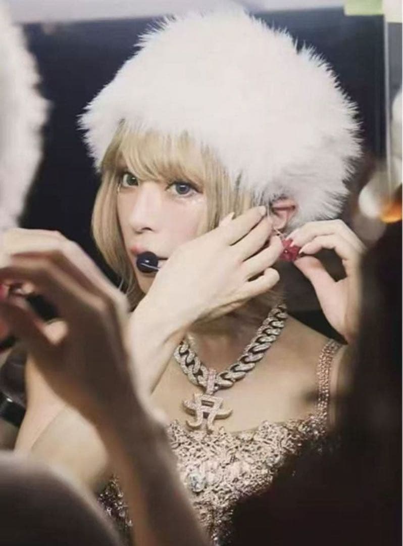 浜崎あゆみ ロゴ ネックレス 手作り ダイヤモンド チェーン付き