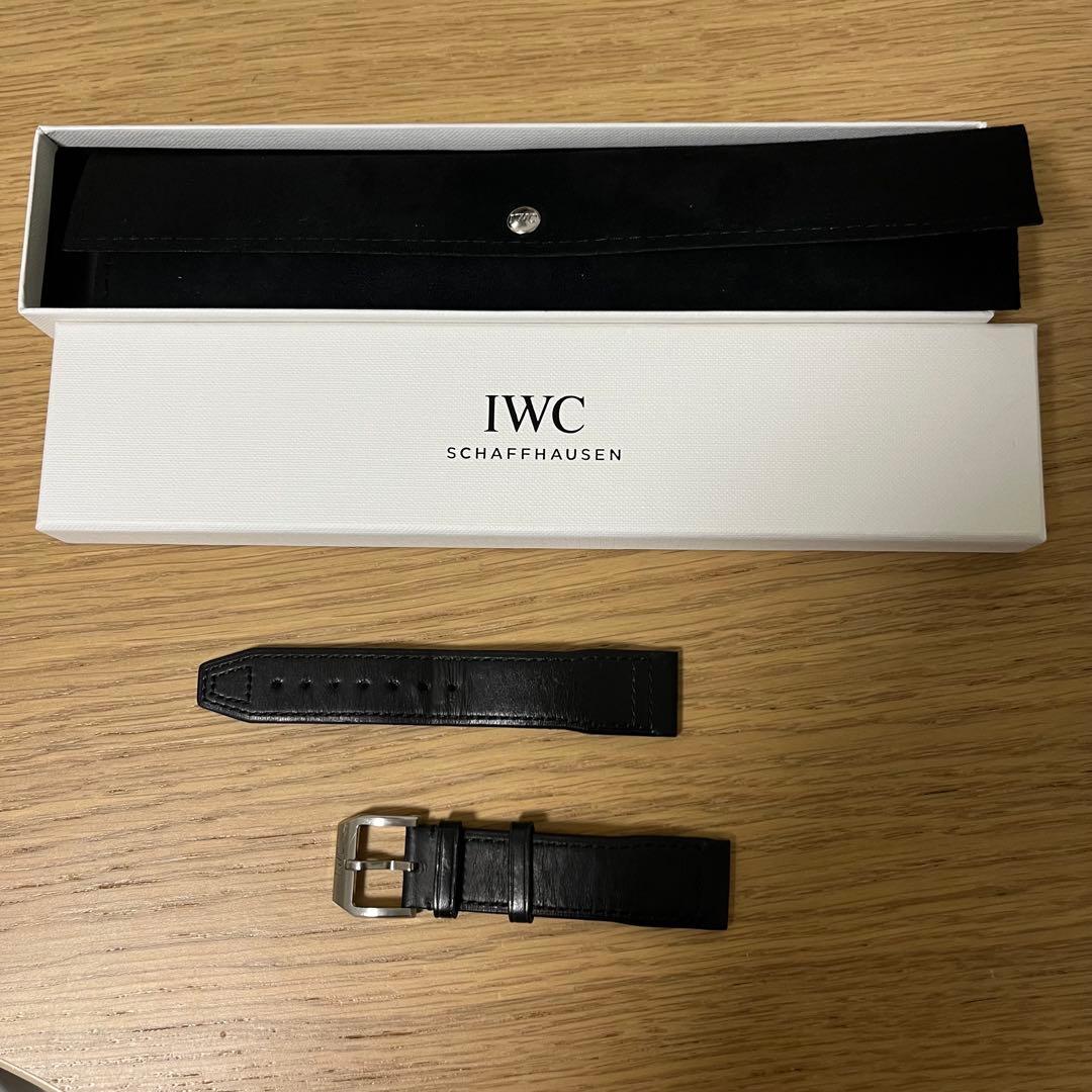 IWC 純正 カーフスキンストラップ 黒 EasX-CHANGE マーク20