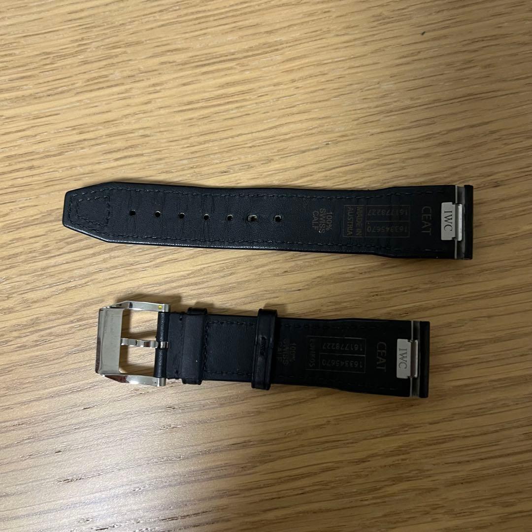 IWC 純正 カーフスキンストラップ 黒 EasX-CHANGE マーク20