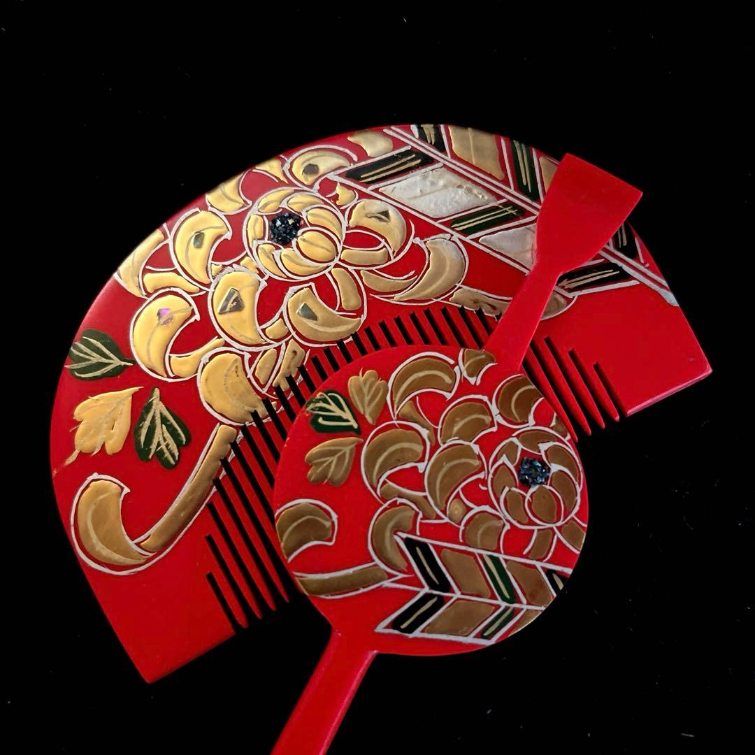 日本髪 髪飾り 七五三(7歳) 橙色