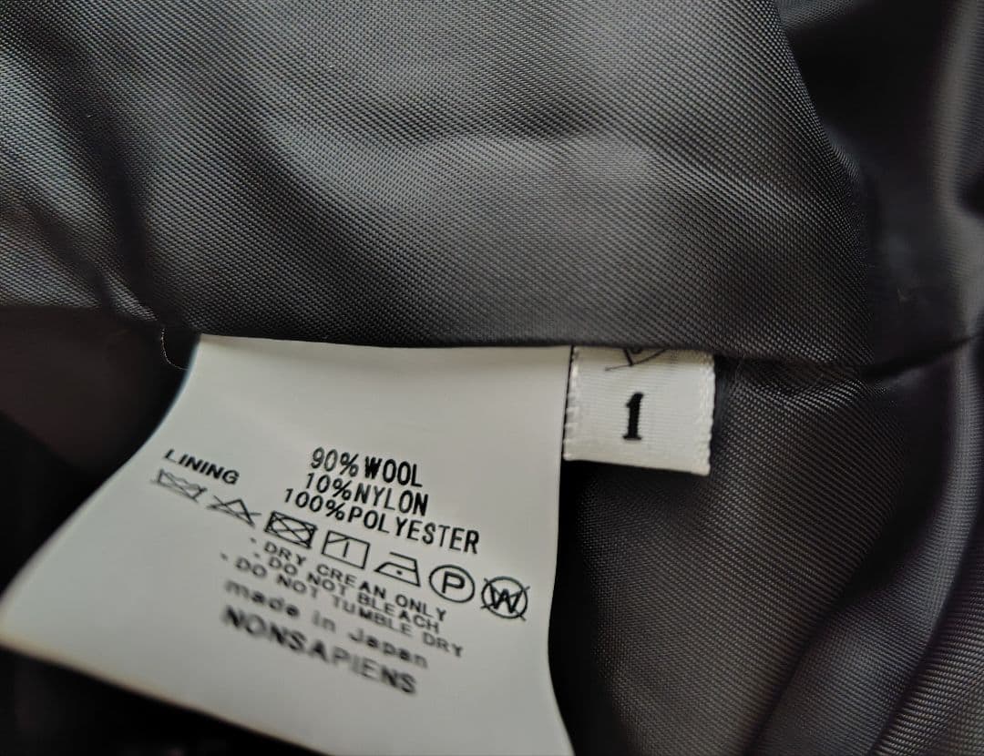 新品未使用 ONEfifth/ワンフィフス ハーフコート ブラック